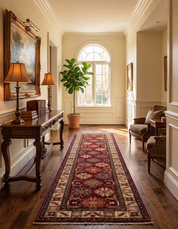 2' 9 x 9' 10 Hand Knotted Kazak Runner Rug