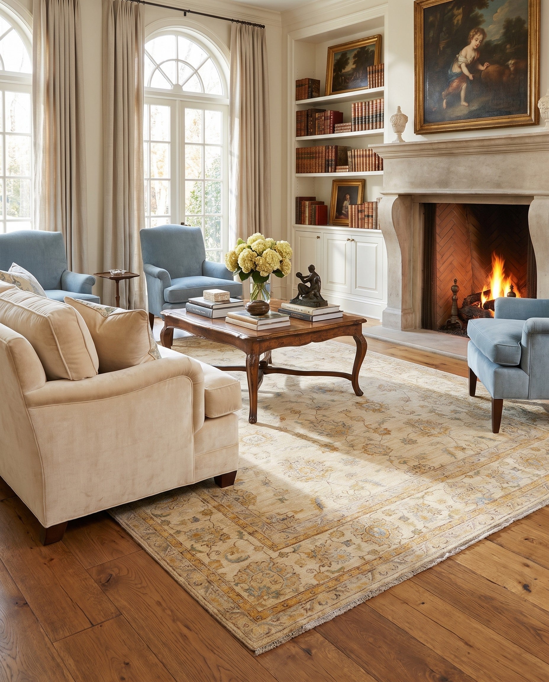 8' x 9' 11 Hand Knotted Ziegler Rug