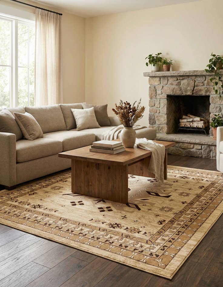 Detail image of 7' 10 x 7' 10 Heris Square Rug