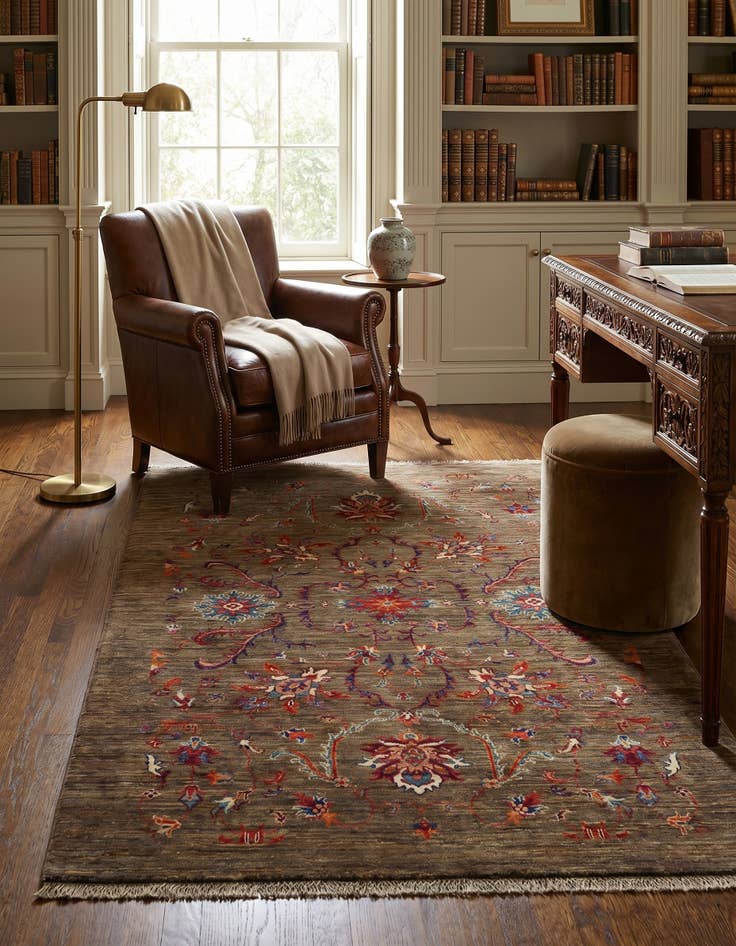 Detail image of 4' x 6' Hand Knotted Ariana Ziegler Rug