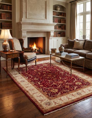 5' x 6' 11 Hand Knotted Ziegler Rug