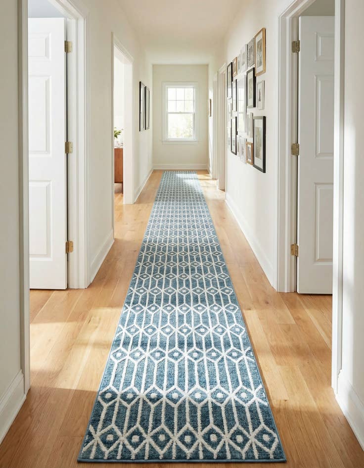 Detail image of 3' x 19' 8 Lattice Trellis Runner Rug