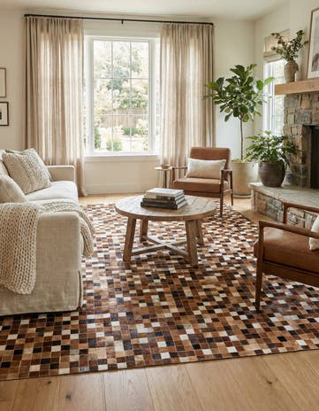 5' 9 x 8' 1 Cowhide Stocks Rug