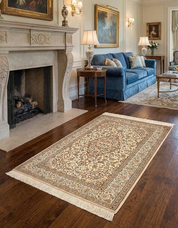 3' 3 x 4' 10 Ghom Silk Rug