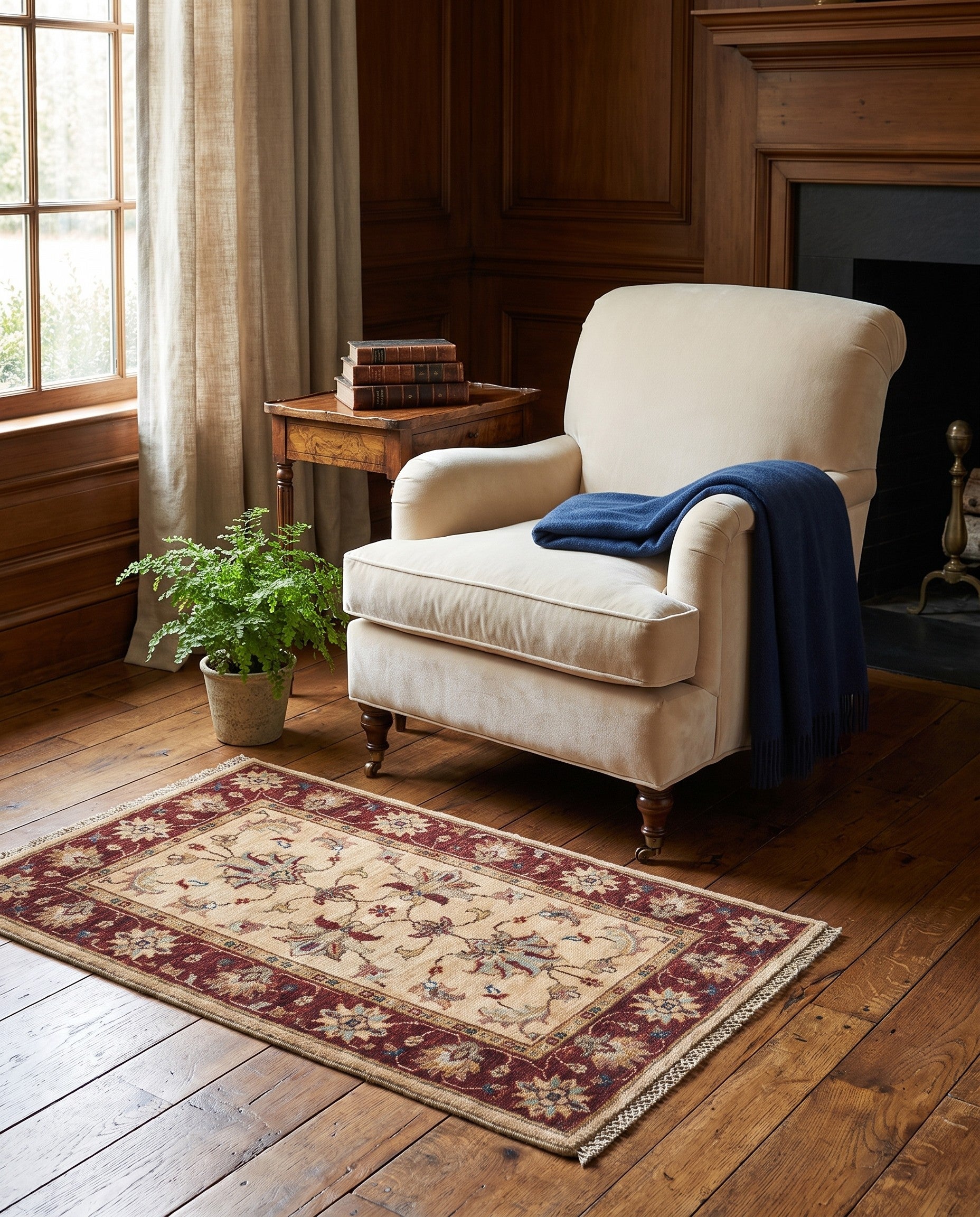1' 11 x 2' 11 Hand Knotted Ziegler Rug