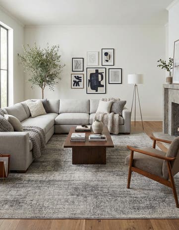 Gray Finsbury Square Rug