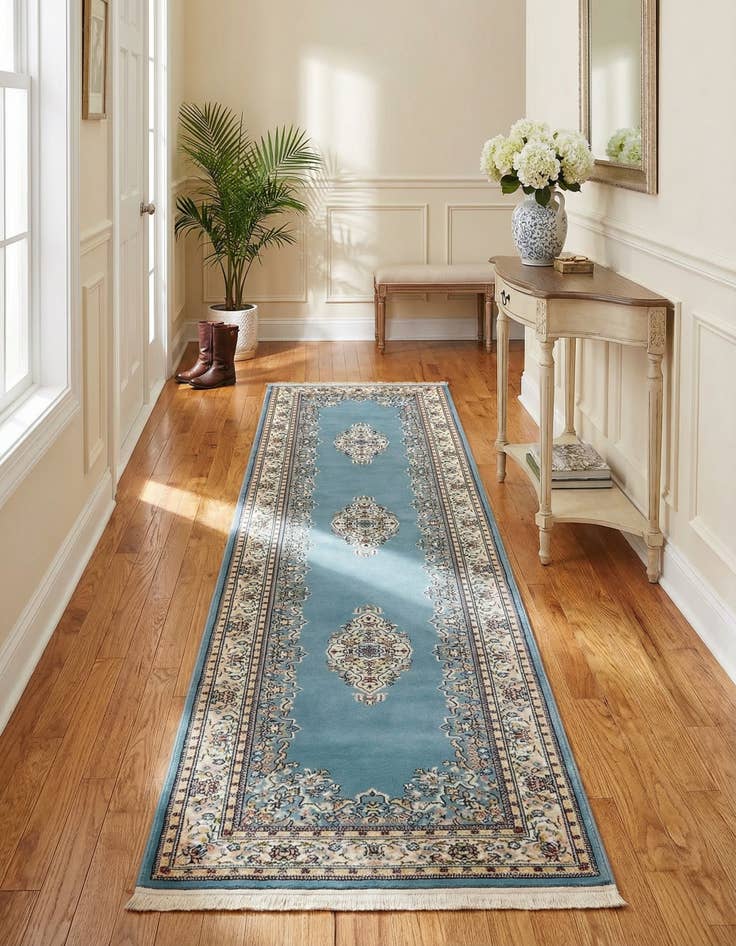 Detail image of 3' x 13' Nain Design Runner Rug