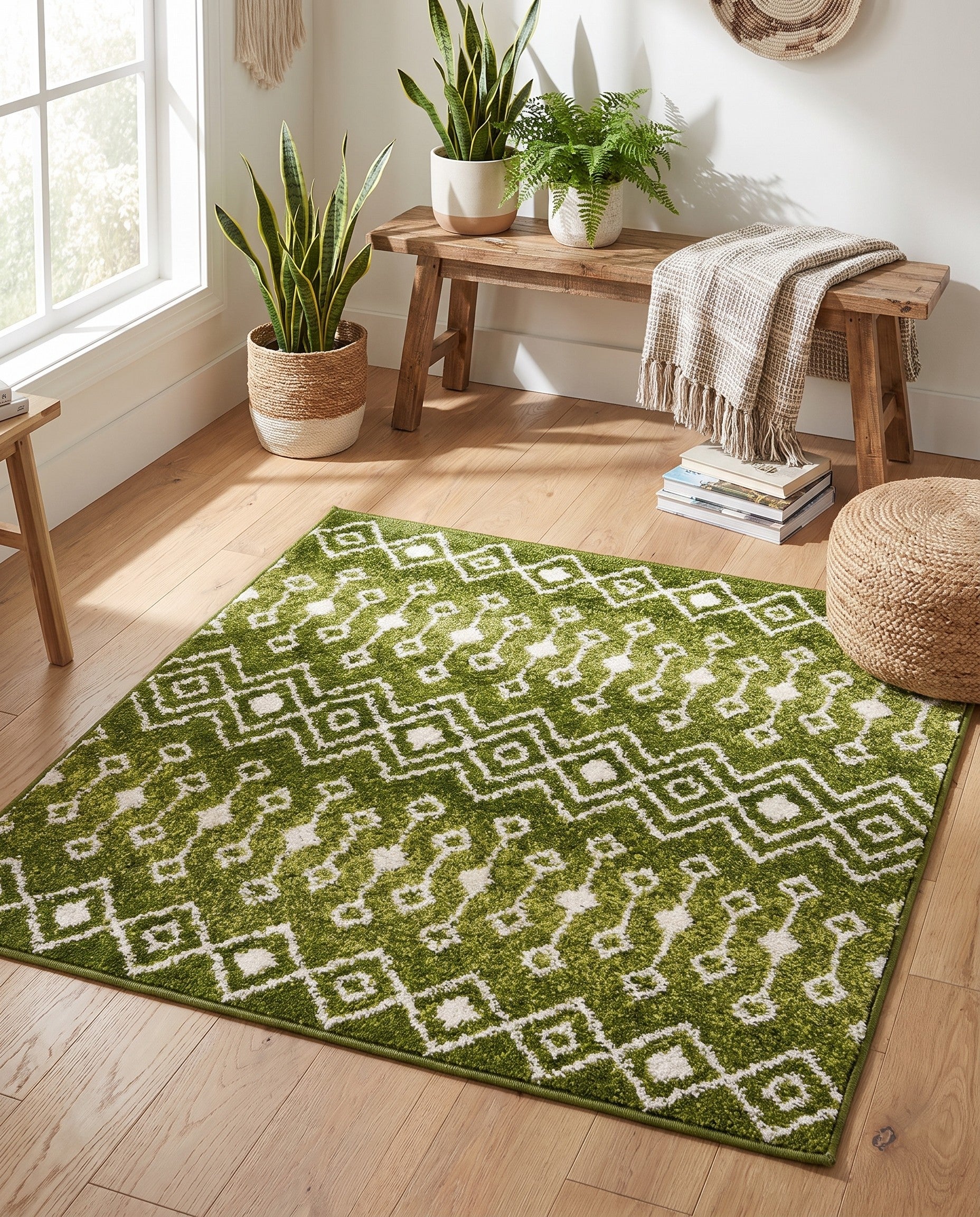 3' x 3' Moroccan Trellis Square Rug