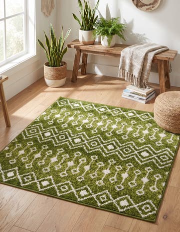3' x 3' Moroccan Trellis Square Rug