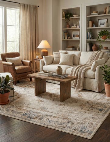 Blue Cream Eliza Rug