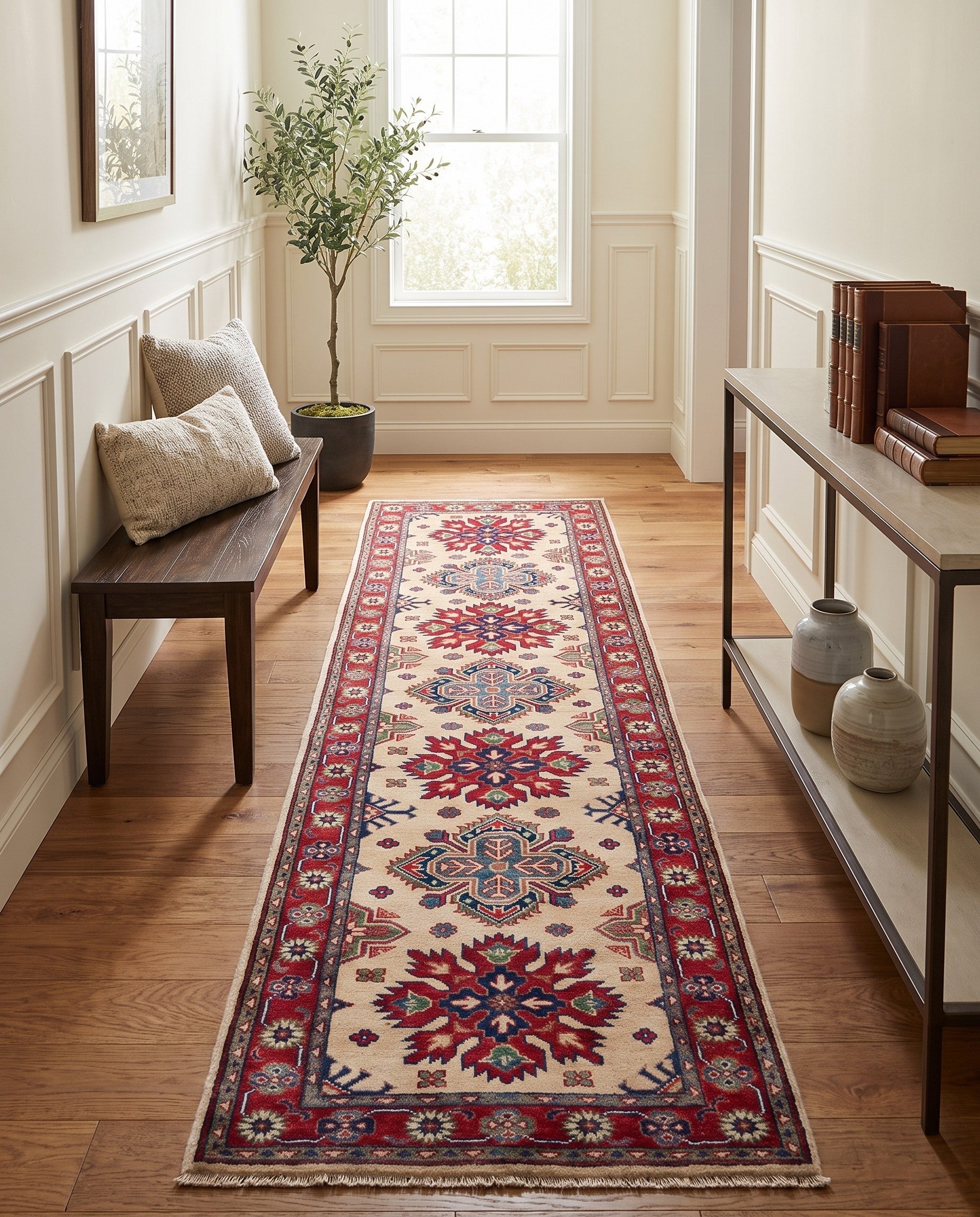 2' 6 x 8' 8 Hand Knotted Kazak Runner Rug