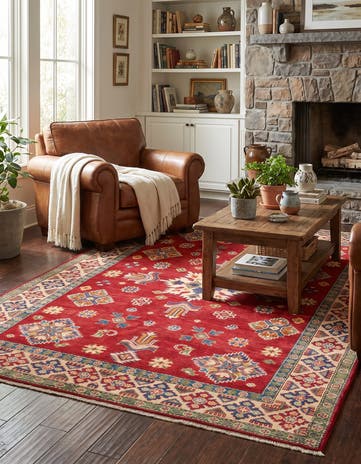 4' 10 x 6' 10 Hand Knotted Kazak Rug