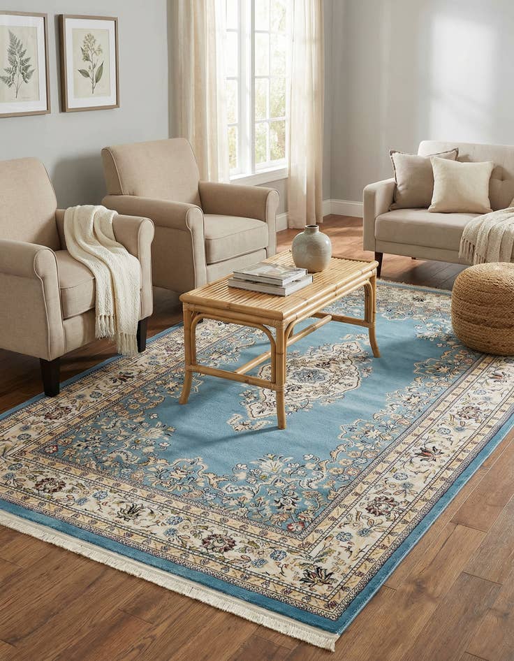 Detail image of 5' 3 x 8' Nain Design Rug