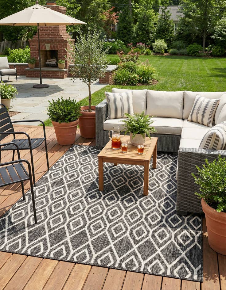 Detail image of 5' 3 x 8' Washable Jill Zarin Turks and Caicos Indoor / Outdoor Rug