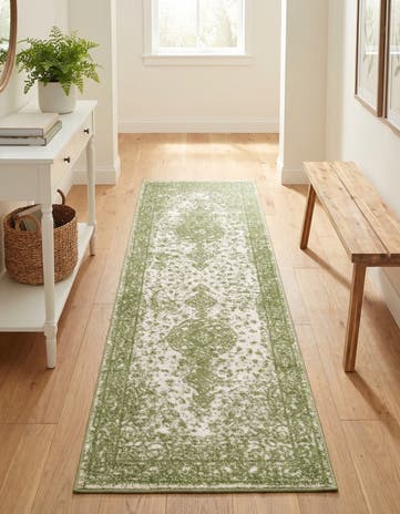 Green Bexley Runner Rug