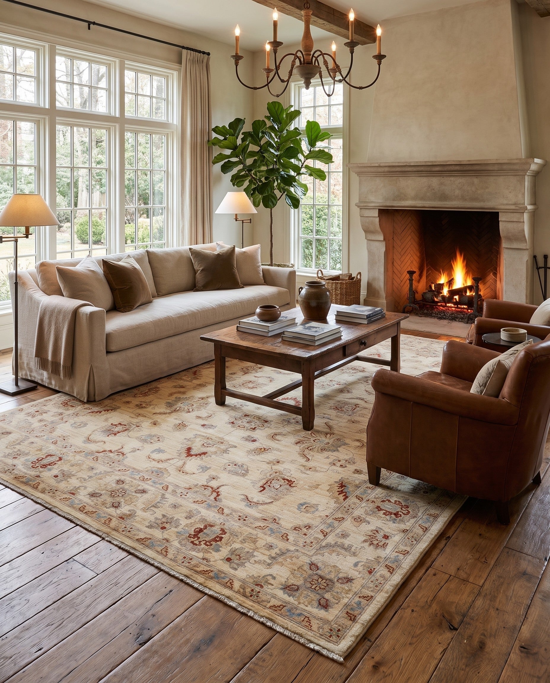 6' 8 x 10' 4 Hand Knotted Ziegler Rug