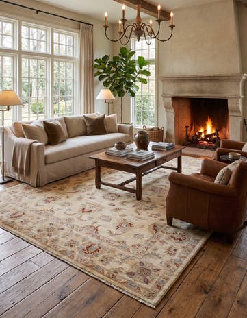 6' 8 x 10' 4 Hand Knotted Ziegler Rug