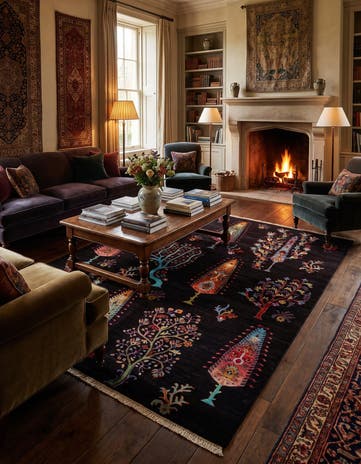 4' 11 x 6' 6 Hand Knotted Ariana Ziegler Rug