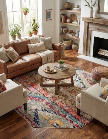 8' x 8' Washable Mesa Octagon Rug