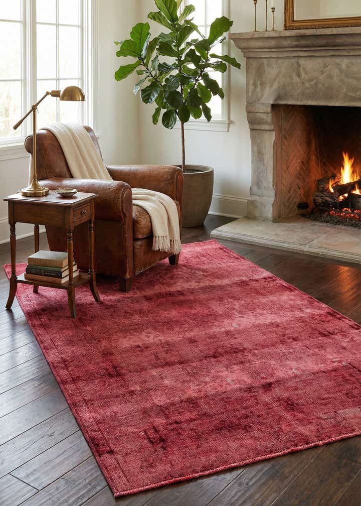 4' x 6' 8 Hand Knotted Ultra Vintage Persian Wool Rug