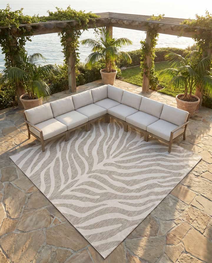 10' x 10' Easy-Clean Safari Indoor / Outdoor Square Rug
