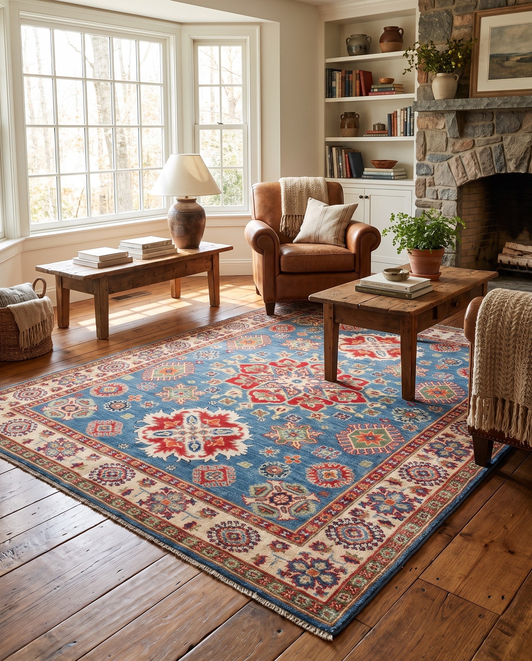 150cm x 210cm Hand Knotted Kazak Rug