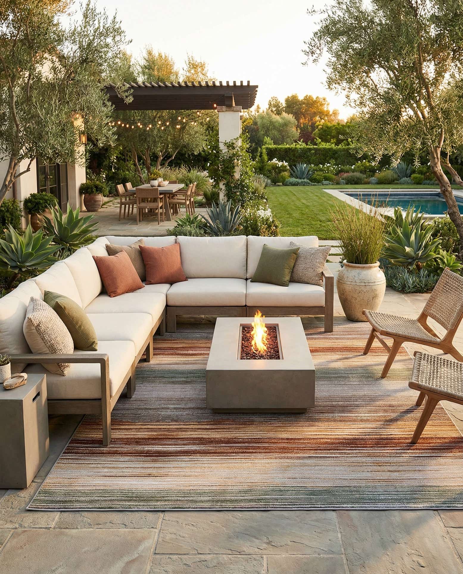 10' x 14' Easy-Clean Modern Indoor / Outdoor Rug
