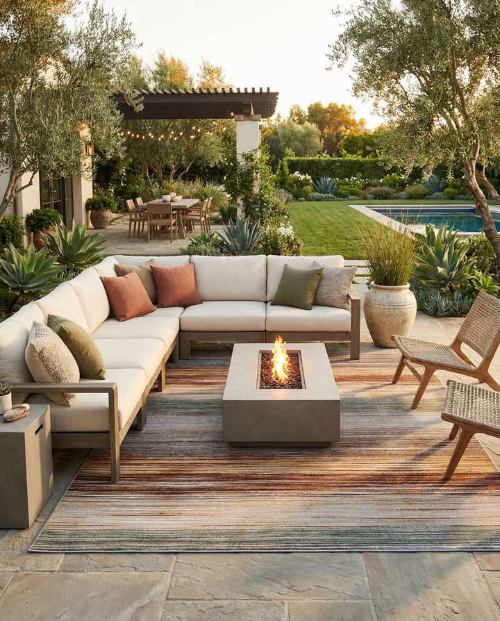 10' x 14' Easy-Clean Modern Indoor / Outdoor Rug