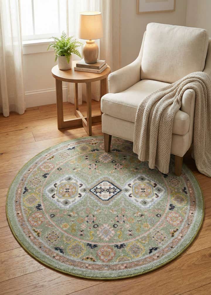 3' 3 x 3' 3 Kamala Washable Round Rug