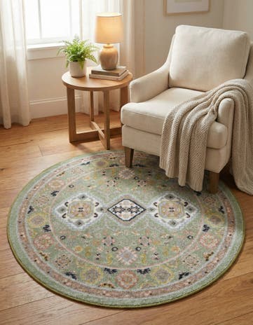3' 3 x 3' 3 Kamala Washable Round Rug