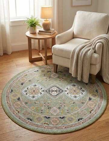 3' 3 x 3' 3 Kamala Washable Round Rug