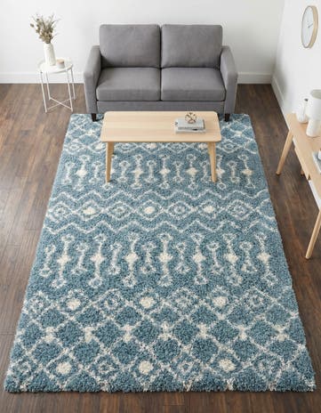 5' 3 x 8' Moroccan Trellis Shag Rug