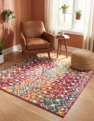 Moroccan Trellis Square Rug