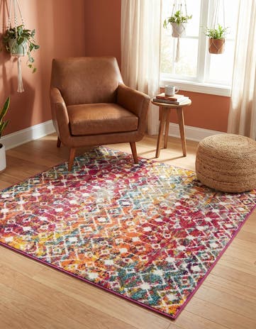 Moroccan Trellis Square Rug