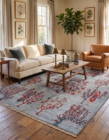 4' 11 x 6' 9 Hand Knotted Ariana Ziegler Rug