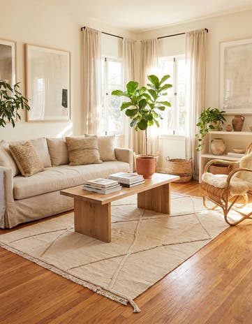 4' x 6' Hand Knotted Moroccan Wool Rug
