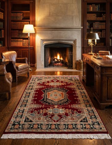 4' 3 x 6' 5 Hand Knotted Lahour Oriental Rug