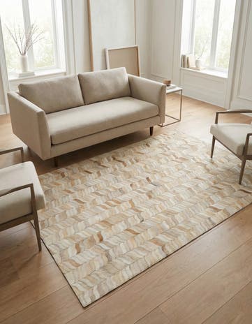 4' x 5' 11 Cowhide Stocks Rug