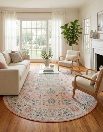Powder Pink Whitney Oval Rug