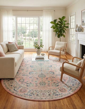 Powder Pink Whitney Oval Rug