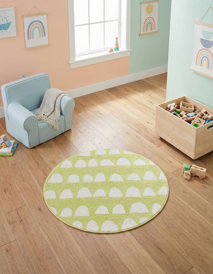Detail image of 3' 3 x 3' 3 Whimsy Kids Round Rug