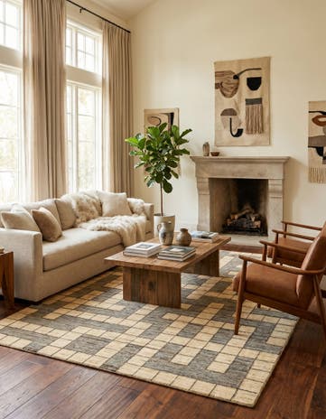 4' 11 x 6' 4 Gabbeh Rug