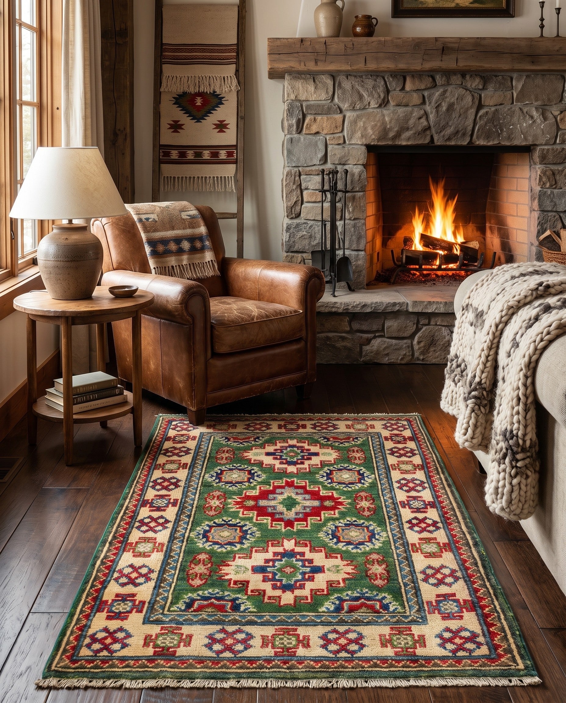 2' 1 x 3' Hand Knotted Kazak Rug