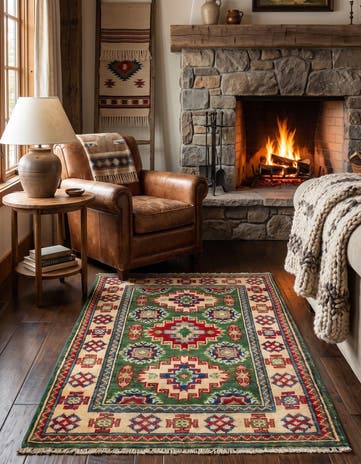 2' 1 x 3' Hand Knotted Kazak Rug