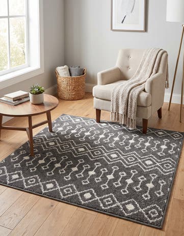 3' 3 x 3' 3 Moroccan Trellis Square Rug
