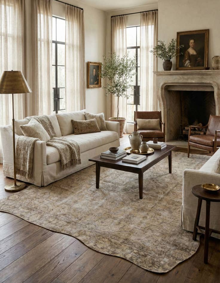 Detail image of 9' 5 x 12' 2 Hand Knotted Ultra Vintage Persian Wool Rug