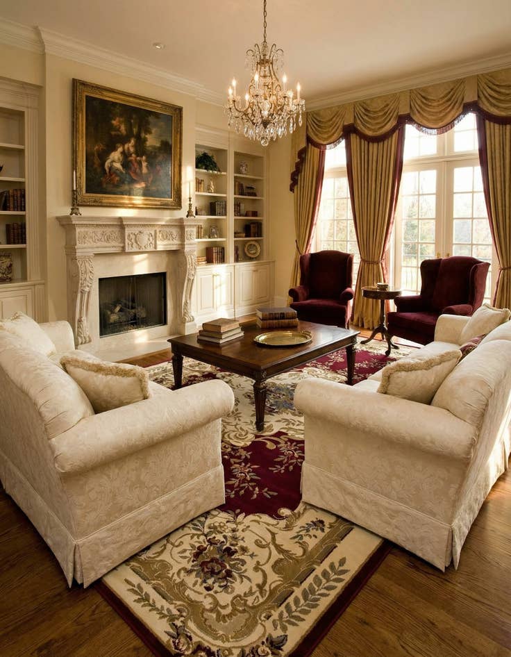 Detail image of 10' 6 x 16' 5 Classic Aubusson Rug