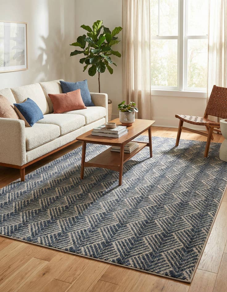 Detail image of 5' 3 x 7' Eco Trellis Rug