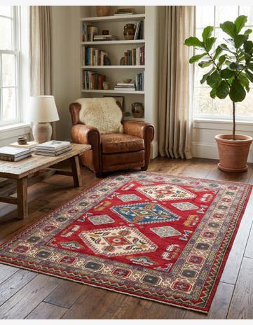 4' 1 x 6' Hand Knotted Kazak Rug