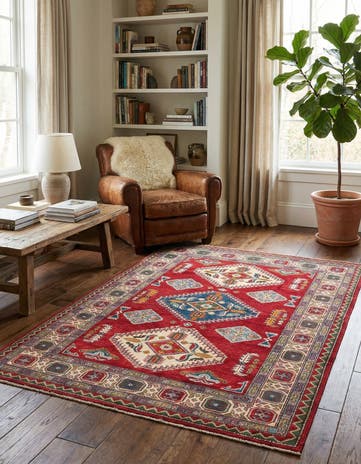4' 1 x 6' Hand Knotted Kazak Rug